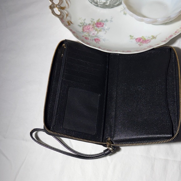 Coach Black Leather Wristlet wallet - Picture 4 of 6